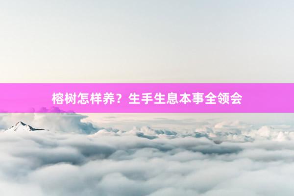 榕树怎样养？生手生息本事全领会